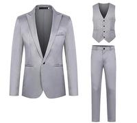 Trajes para hombre de corte regular - traje de hombre slim fit 3 piezas clásico traje de negocios moderno traje de boda traje de novio elegante traje de esmoquin moda de dos piezas chaqueta chaleco