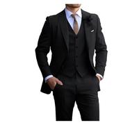 Trajes Para Hombre Slim Fit Trajes elegantes for hombre, diseño de moda delgado, chaqueta de boda for novio, chaleco, pantalones, ropa de novio, trajes de fiesta y graduación Prom Party Blazer Traje S