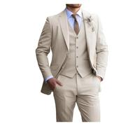 Trajes Para Hombre Slim Fit Trajes elegantes for hombre, diseño de moda delgado, chaqueta de boda for novio, chaleco, pantalones, ropa de novio, trajes de fiesta y graduación Prom Party Blazer Traje S