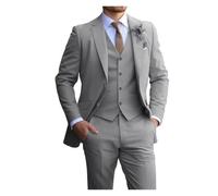 Trajes Para Hombre Slim Fit Trajes elegantes for hombre, diseño de moda delgado, chaqueta de boda for novio, chaleco, pantalones, ropa de novio, trajes de fiesta y graduación Prom Party Blazer Traje S