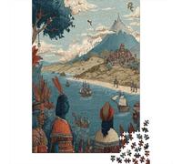 Trajes Tradicionales de los pueblos indígenas Rompecabezas Explorador portugués Rompecabezas Juego De Habilidad para Toda La Familia 38x26cm/1000pcs
