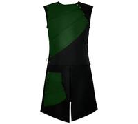 Trajes vintage para hombre Disfraz de caballero arquero for hombre adulto, armadura guerrero, traje soldado romano, abrigo y ropa(Color 4,3XL)