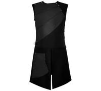 Trajes vintage para hombre Disfraz de caballero arquero for hombre adulto, armadura guerrero, traje soldado romano, abrigo y ropa(Color 1,L)