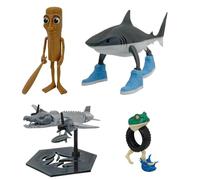 Tralalero 3D Tralala Toy Decoración de escritorio de juguete, Brainrot Tung Tung Tung Sahur Brainrot Shark in Sneakers Viral AI Italian Brainrot Animals Figura coleccionable para colección y