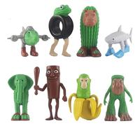 Tralalero Tralala escritorio decoración, divertido italiano cerebro rojo Tung Tung Tung Sahur juguete, creativo 3D-impresión-Shark en zapatillas giratorias estatua, Tralalero Tralala Meme Sammlerstück