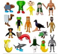 Tralalero Tralala escritorio decoración, divertido italiano cerebro rojo Tung Tung Tung Sahur juguete, creativo 3D-impresión-Shark en zapatillas giratorias estatua, Tralalero Tralala Meme Sammlerstück