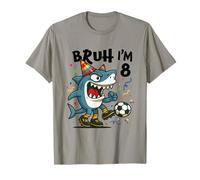 Tralalero Tralala Italian Brainrot Boy Soccer 8th Birthday Camiseta