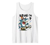 Tralalero Tralala Italian Brainrot Boy Soccer 9th Birthday Camiseta sin Mangas