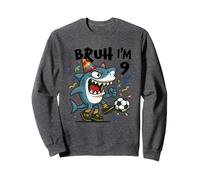 Tralalero Tralala Italian Brainrot Boy Soccer 9th Birthday Sudadera