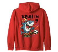 Tralalero Tralala Italian Brainrot Boy Soccer 9th Birthday Sudadera con Capucha