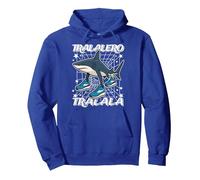 Tralalero-Tralala Italian-Brainrot Él ama y obedece a Dios Sudadera con Capucha, Unisex para Adultos, Azul Real, XXL