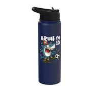 Tralalero Tralala Italian Brainrot Soccer 10th Birthday Stainless Steel Insulated Water Bottle