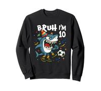 Tralalero Tralala Italian Brainrot Soccer 10th Birthday Sudadera