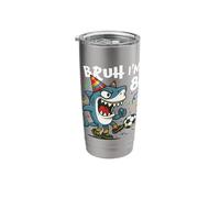 Tralalero Tralala Italian Brainrot Soccer 8th Birthday Vaso térmico de acero inoxidable de doble pared