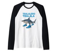 Tralalero Tralala Italiano Brainrot Meme Humor Parodia Camiseta Manga Raglan