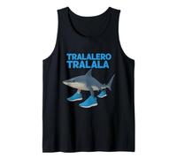 Tralalero Tralala Italiano Brainrot Meme Humor Parodia Camiseta sin Mangas