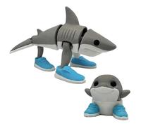 Tralalero Tralala y Tralalerito Pack Figuras XL- Tiburón con Zapatillas y Bebe Tiburon - Memes Brainrot Italianos Serie Cuties - Coleccionable Meme - Brrr Patapim - Colección Oficial Brainrot