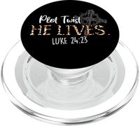 Trama Twist Él Vive Lucas 24:23 Resurrección Cruz de Pascua PopSockets PopGrip para MagSafe