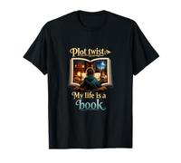 Trama Twist My Life Is a Book Diseño de Lector de cómics Camiseta