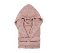 TRAMAS+ Albornoz de Baño Unisex 100% Algodón 450 GR con Capucha Dos Bolsillos y Cinturón Ajustable Alta Absorción Secado Rápido Certificado OEKO TEX - S, Rosa Keike