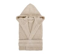 TRAMAS+ Albornoz de Baño Unisex 100% Algodón 450 GR con Capucha Dos Bolsillos y Cinturón Ajustable Alta Absorción Secado Rápido Certificado OEKO TEX - XL, Topo