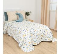 TRAMAS+ Colcha Infantil de Verano y Primavera, Microfibra Acolchada Estampada, 200 x 270 cm, Diseño Divertido para Cama 105 cm - Jimmy Indigo