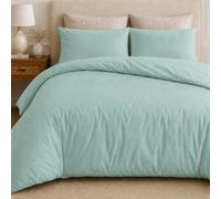 TRAMAS+ Funda Nórdica 100% Algodón, Cama 90, Funda edredón de 150x220cm y 1 Funda de Almohada 110x45cm, Certificado Oeko Tex - Verde Tiffany