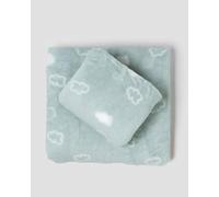 TRAMAS+ Juego de Sábanas de Cuna 50x80cm, de Coralina, Ropa de Cuna para el Invierno, Suaves y Cálidas, Incluye Bajera, Encimera y Funda de Almohada - Nube New Verde Tiffany