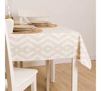 TRAMAS+ Mantel Mesa Rectangular Antimanchas 140x200cm - Mantel Rectangular para Comedor, Exterior - NELA Beige