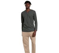 TRAMAS+ Pijama Botones de Hombre con Manga Larga y Pantalón Largo, Primavera y Otoño, Conjunto de Ropa para Dormir - L, V Menta/Arena