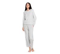 TRAMAS+ Pijama de Mujer Terciopelo Super Soft, Pijama Largo de Invierno, Conjunto de Camiseta de Manga Larga y Pantalón Largo con Cintura Ajustable - M, Praga Celeste