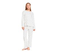 TRAMAS+ Pijama de Mujer Terciopelo Super Soft, Pijama Largo de Invierno, Conjunto de Camiseta de Manga Larga y Pantalón Largo con Cintura Ajustable - S, Nemo Indigo