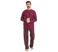 TRAMAS+ Pijama Largo de Hombre 100% Algodón con Manga Larga, Conjunto de Ropa para Dormir, Caballero - XXL, Loui