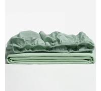 TRAMAS+ Sábana Bajera Ajustable,105x190 cm,100% algodón,Extra Suave - Cama 105, Verde Francés