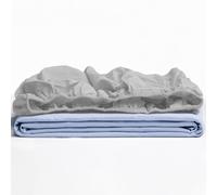 TRAMAS+ Sábana Bajera Ajustable,160x190 cm 100% algodón,Extra Suave - Cama 150, Gris