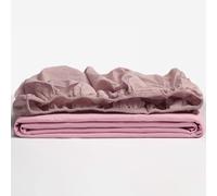 TRAMAS+ Sábana Bajera Ajustable, 180x200 cm 100% algodón,Extra Suave - Cama 180, Berenjena