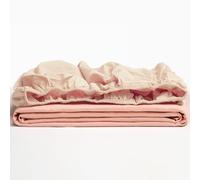 TRAMAS+ Sábana Bajera Ajustable, 180x200 cm 100% algodón,Extra Suave - Cama 180, Topo