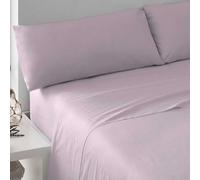 TRAMAS+ Sábanas 100% Algodón Percal, Suave y Traspirable, Juego de sábanas 3 Piezas, Sábana Bajera Ajustable, Encimera, 1/2 Fundas de Almohada - Cama 105, Tintura, Blanco