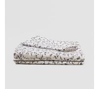 TRAMAS+ Sabanas 105x190 / 200cm 100% algodón Suave, Juego de sábanas 3 Piezas, Sabana Bajera Ajustable, Encimera, 2 Fundas de Almohada 125x45cm, Certificado Oeko Tex - Cama 105, Triana Verde seco