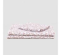 TRAMAS+ Sabanas 105x190 / 200cm 100% algodón Suave, Juego de sábanas 3 Piezas, Sabana Bajera Ajustable, Encimera, 2 Fundas de Almohada 125x45cm, Certificado Oeko Tex - Cama 105, Osaka Rosa keike