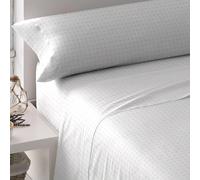 TRAMAS+ Sabanas 150x190 / 200cm 100% algodón Suave, Juego de sábanas 4 Piezas, Sabana Bajera Ajustable, Encimera, 2 Fundas de Almohada 90x45cm, Certificado Oeko Tex - Cama 150, Klaus Malva