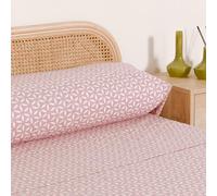 TRAMAS+ Sabanas 150x190 / 200cm 100% algodón Suave, Juego de sábanas 4 Piezas, Sabana Bajera Ajustable, Encimera, 2 Fundas de Almohada 90x45cm, Certificado Oeko Tex - Cama 150, Sirena Malva