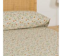 TRAMAS+ Sabanas 200x190/200cm 100% algodón Suave, Juego de sábanas 4 Piezas, Sabana Bajera Ajustable, Encimera, 2 Fundas de Almohada 110x45cm, Certificado Oeko Tex- Cama 200, Emma