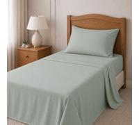 TRAMAS+ Sabanas 90x190 / 200cm 100% algodón, Juego de sábanas 3 Piezas, Sabana Bajera Ajustable, Encimera, 1 Fundas de Almohada 110x45cm, Certificado Oeko Tex- (Cama 90, Verde Tiffany)