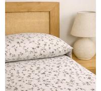 TRAMAS+ Sabanas 90x190 / 200cm 100% algodón Suave, Juego de sábanas 3 Piezas, Sabana Bajera Ajustable, Encimera, 1 Fundas de Almohada 110x45cm, Certificado Oeko Tex - Cama 90, Triana Verde Seco