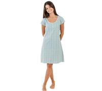 TRAMAS+ Vestido de Verano para Mujer, 100% Algodón, Vestido de Playa, Vestido de Mangas Cortas, Bianca, M