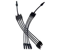 TRAMILY 4 a 1 Rama Tipo Y Cable de Alambre de Panel Solar, Conectores Macho Hembra Cable de extensión de Panel Solar Adaptador de Cable PV (1 par)