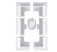 TRAMILY 7 soportes de montaje para panel solar, color blanco, rectangulares, soportes de esquina, resistentes a los rayos UV, para marcos de madera, autocaravanas, barcos, caravanas
