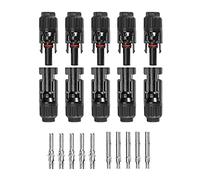 TRAMILY Conectores de cable de panel solar macho/hembra a prueba de agua IP67 para sistema solar fotovoltaico (5 pares)