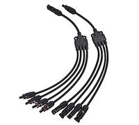 TRAMILY Conectores de panel solar de derivación 4 Y Adapte Adaptador Paralelo Conectores para Montaje de Paneles Solares (M/FFFF y F/MMMM)